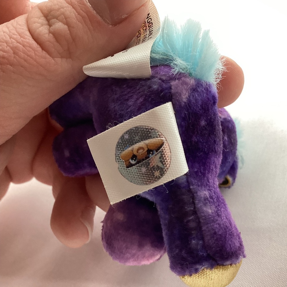 Surprizamals Purple Deanna Unicorn Mini Horse Plush Stuffed Animal 3" - Picture 6 of 10